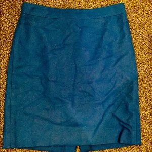 J.Crew Factory indigo wool pencil skirt